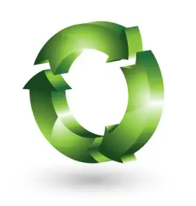 3d recycling logo vector