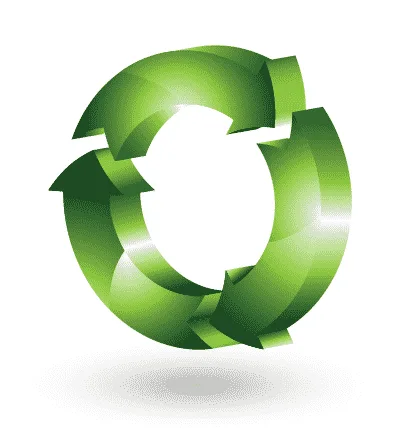3d recycling logo vector